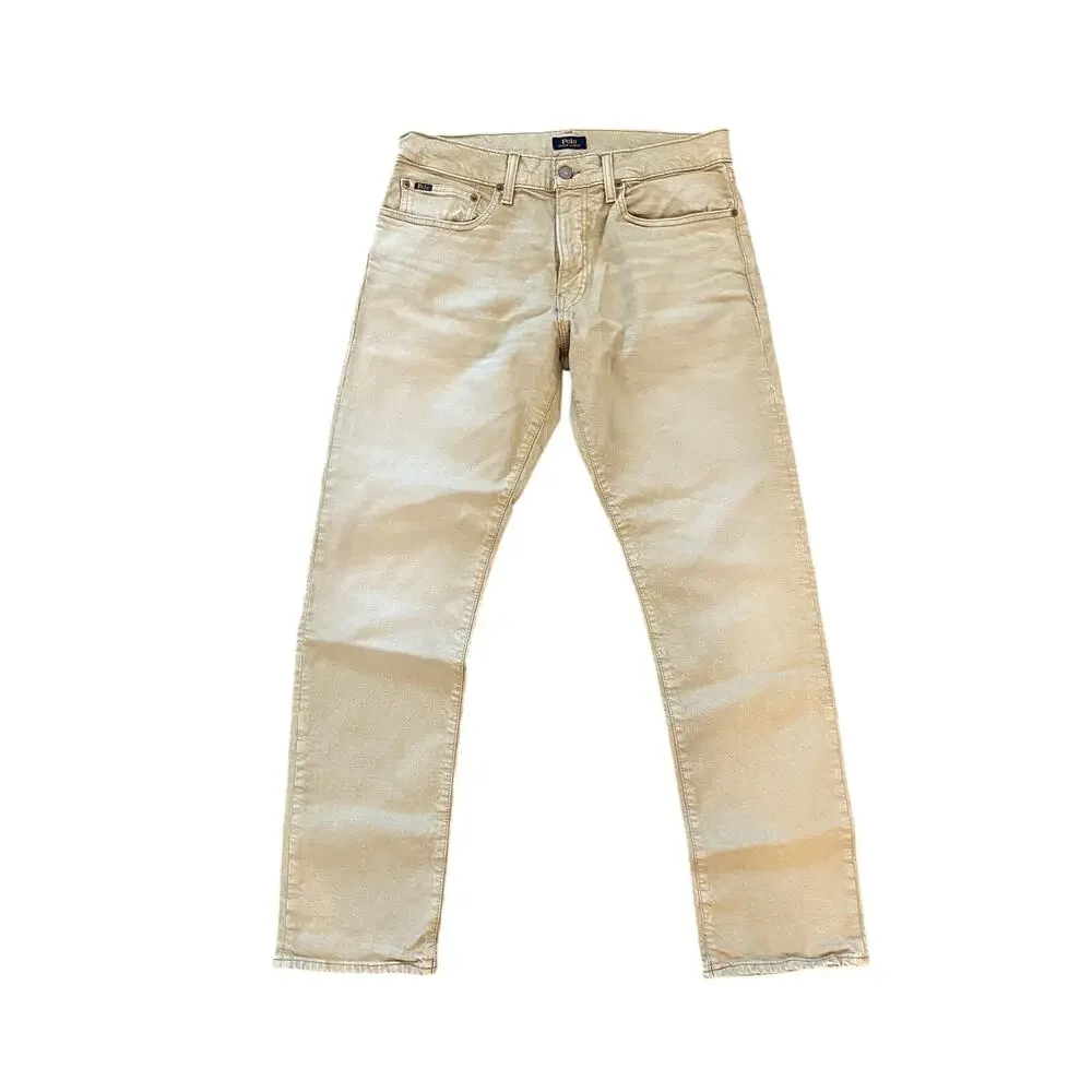 Polo Ralph Lauren Hampton Relaxed Straight Tan Jeans Men's 32x32 Stretch Cotton